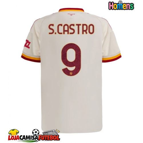 Camisa de Futebol AS Roma Santiago Castro #9 Equipamento Secundário 2026-27 Manga Curta